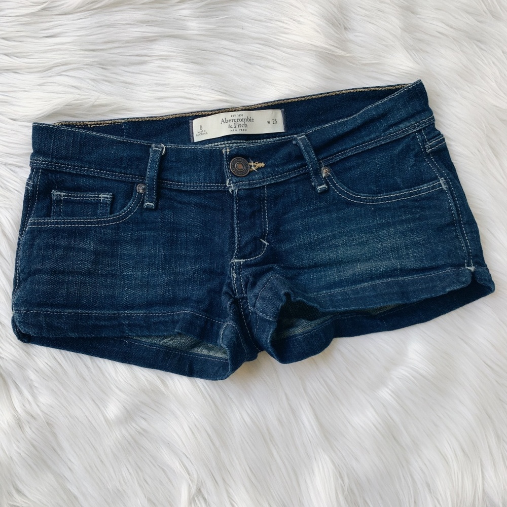 Abercrombie Mini Low Rise Denim Shorts